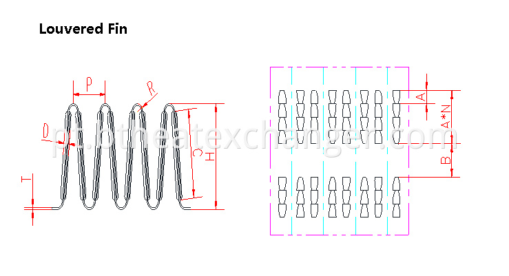 Louvered Fin Drawing